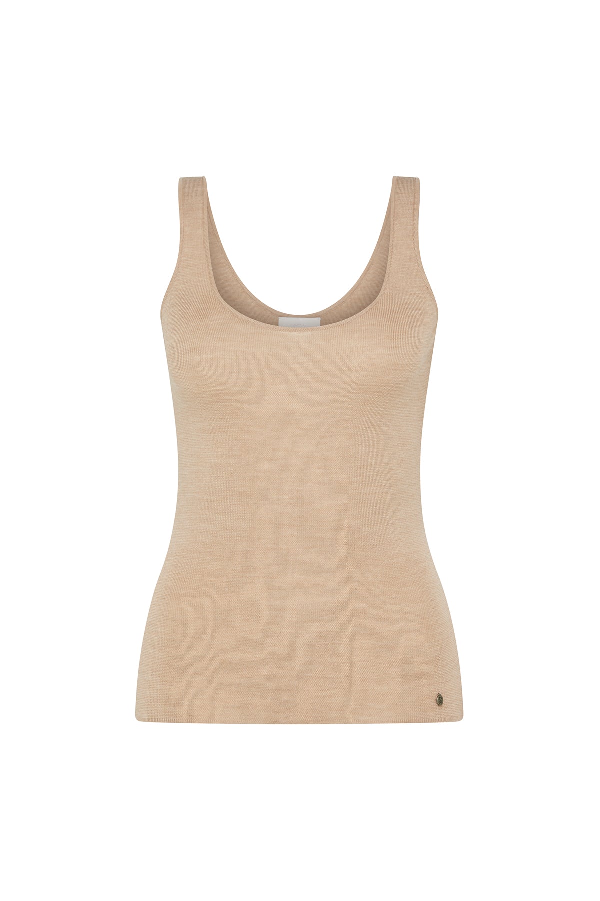 Superfine Merino Wool Singlet - Latte - Image 2