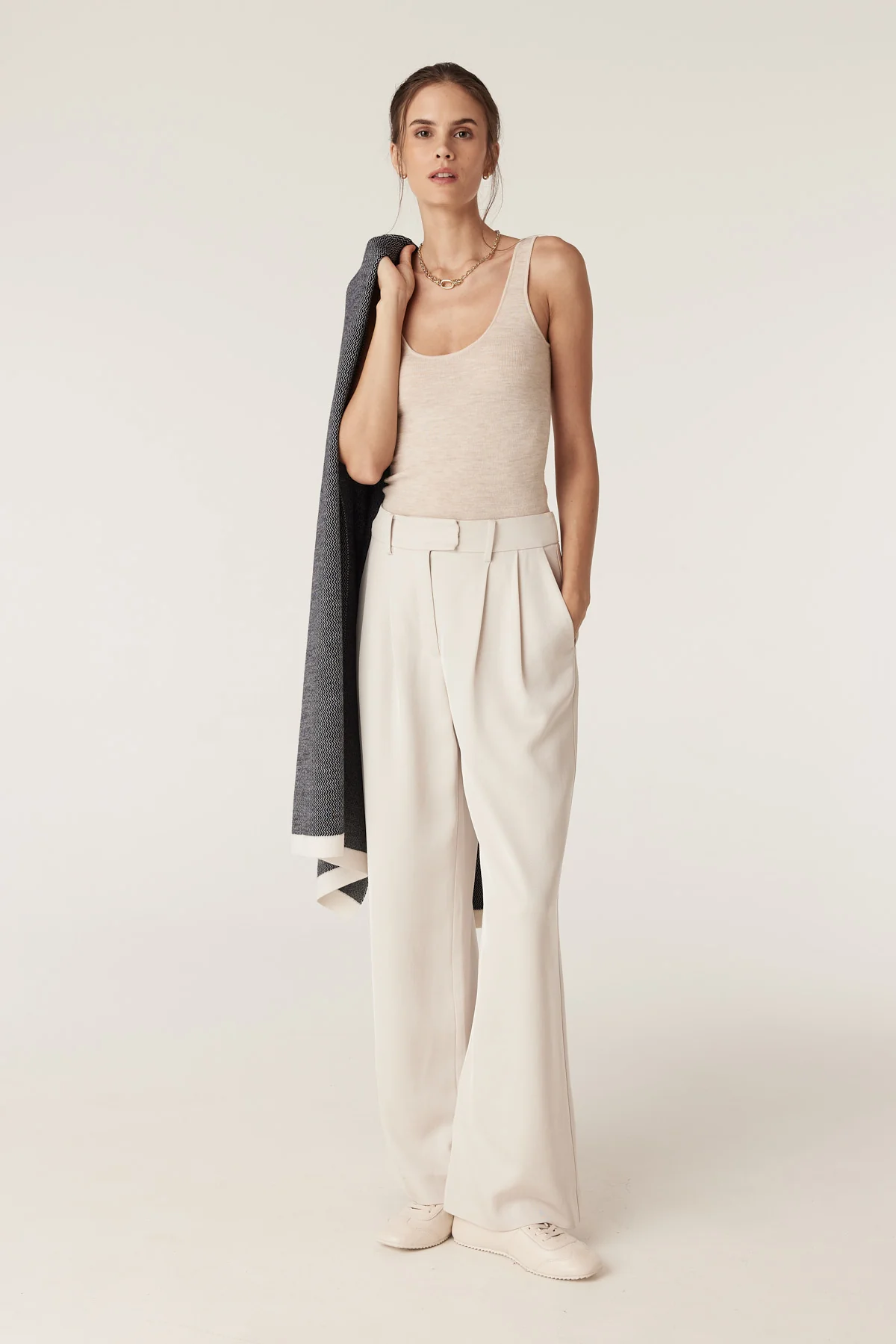 Superfine Merino Wool Singlet - Oatmeal - Image 3