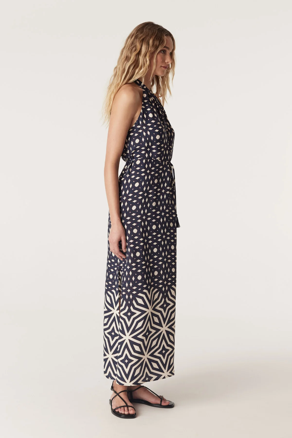 Temple Halter Neck Dress - Mosaic Print - Image 5
