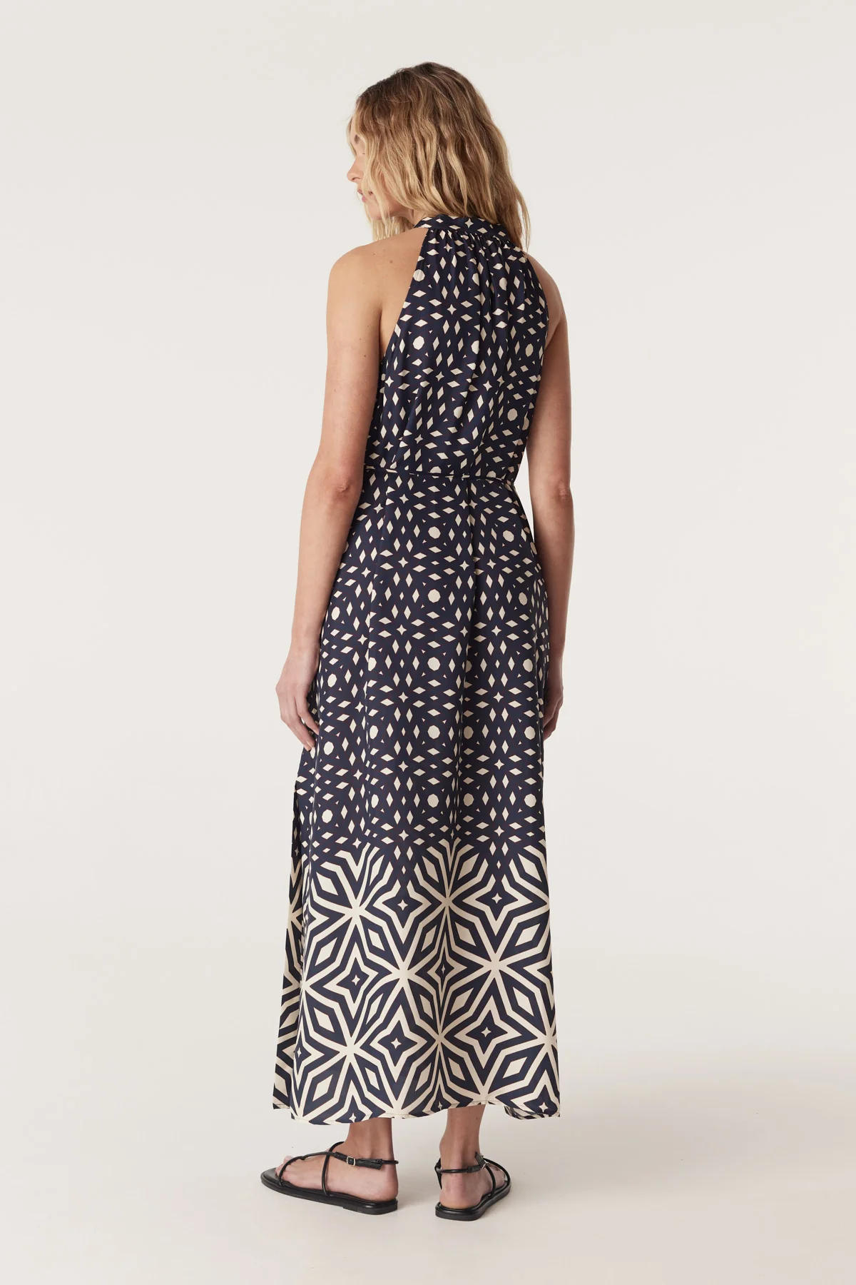 Temple Halter Neck Dress - Mosaic Print - Image 6