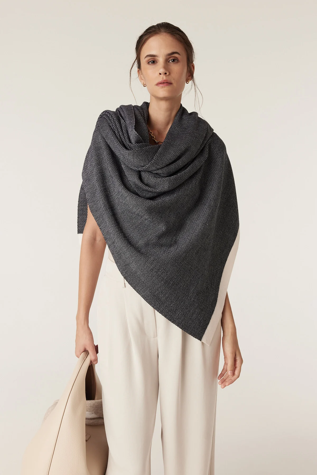 The Bellarine Merino Wool Wrap - Midnight Navy