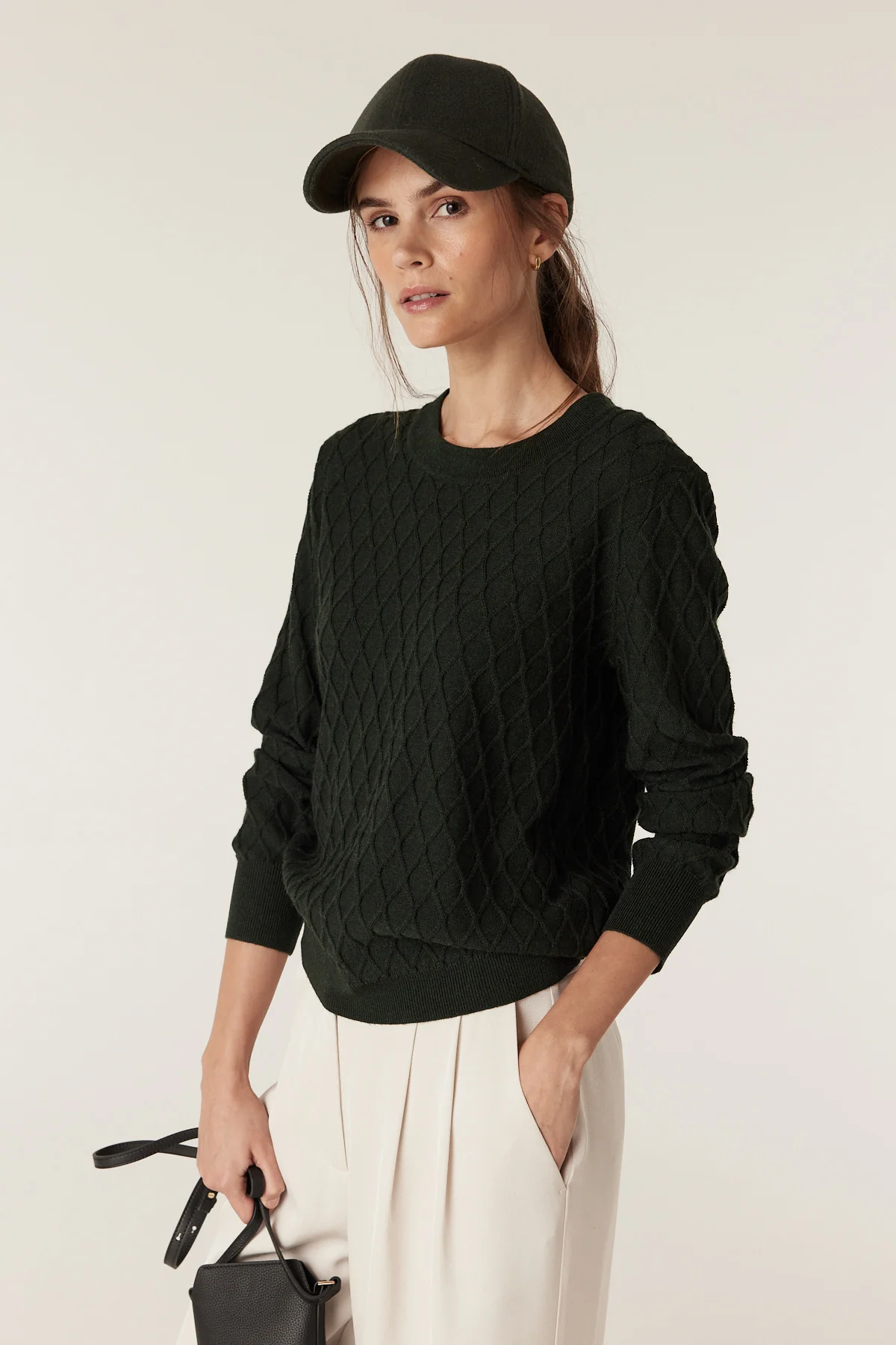 The Hampden Merino Wool Jumper - Moss - Image 3