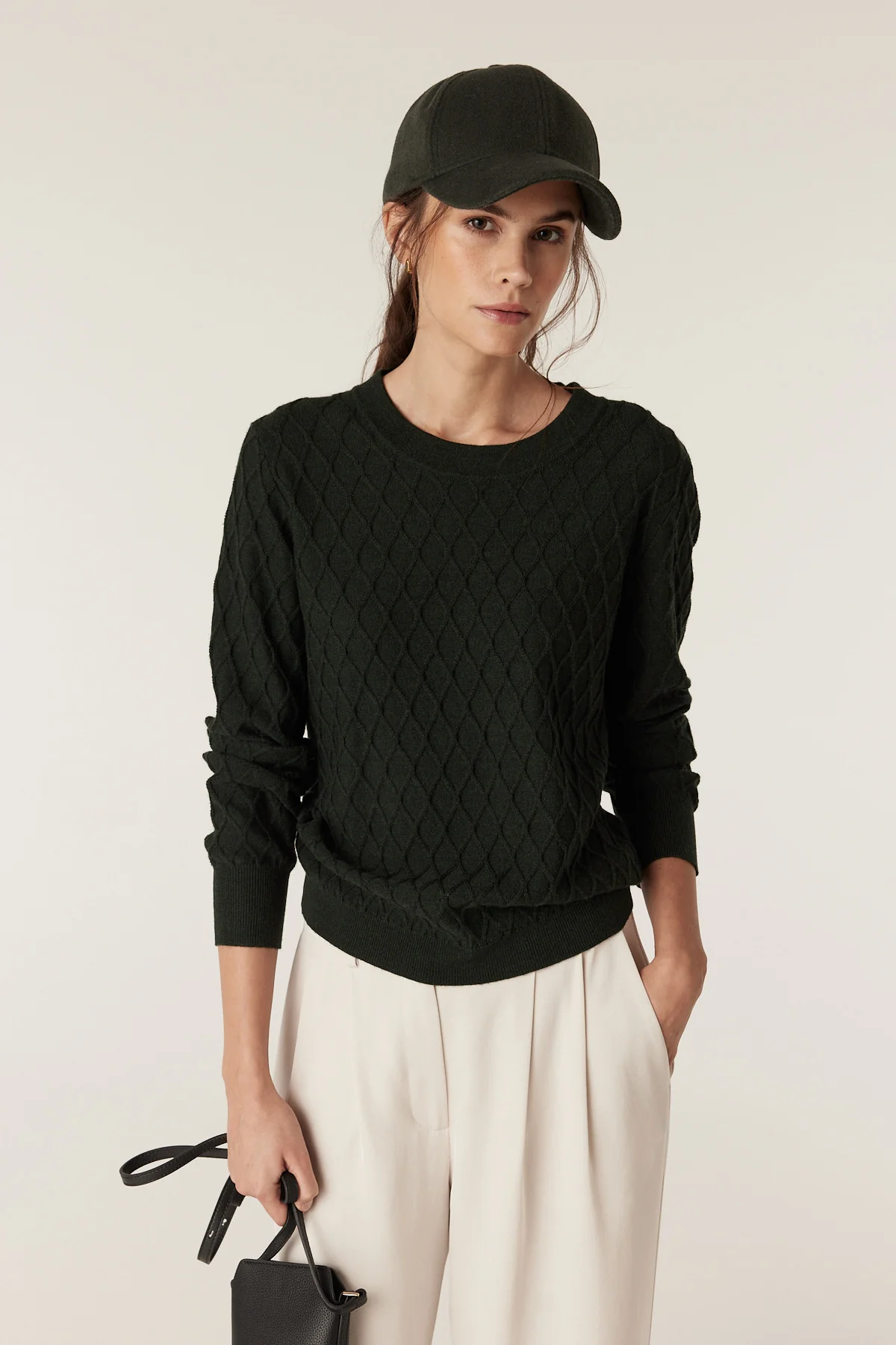 The Hampden Merino Wool Jumper - Moss - Image 6
