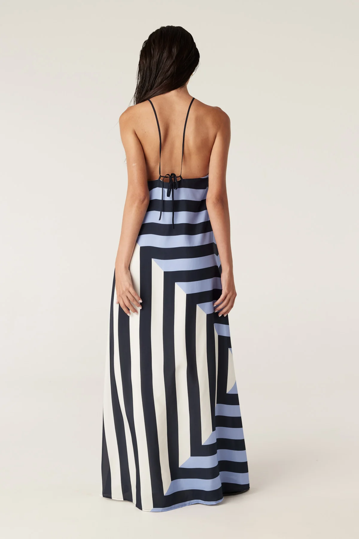 Tidal Halter Neck Dress - Chevron Print - Image 4