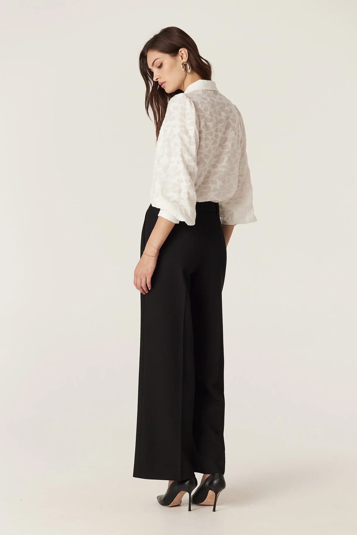 Vella Jacquard Blouse - Ecru - Image 6
