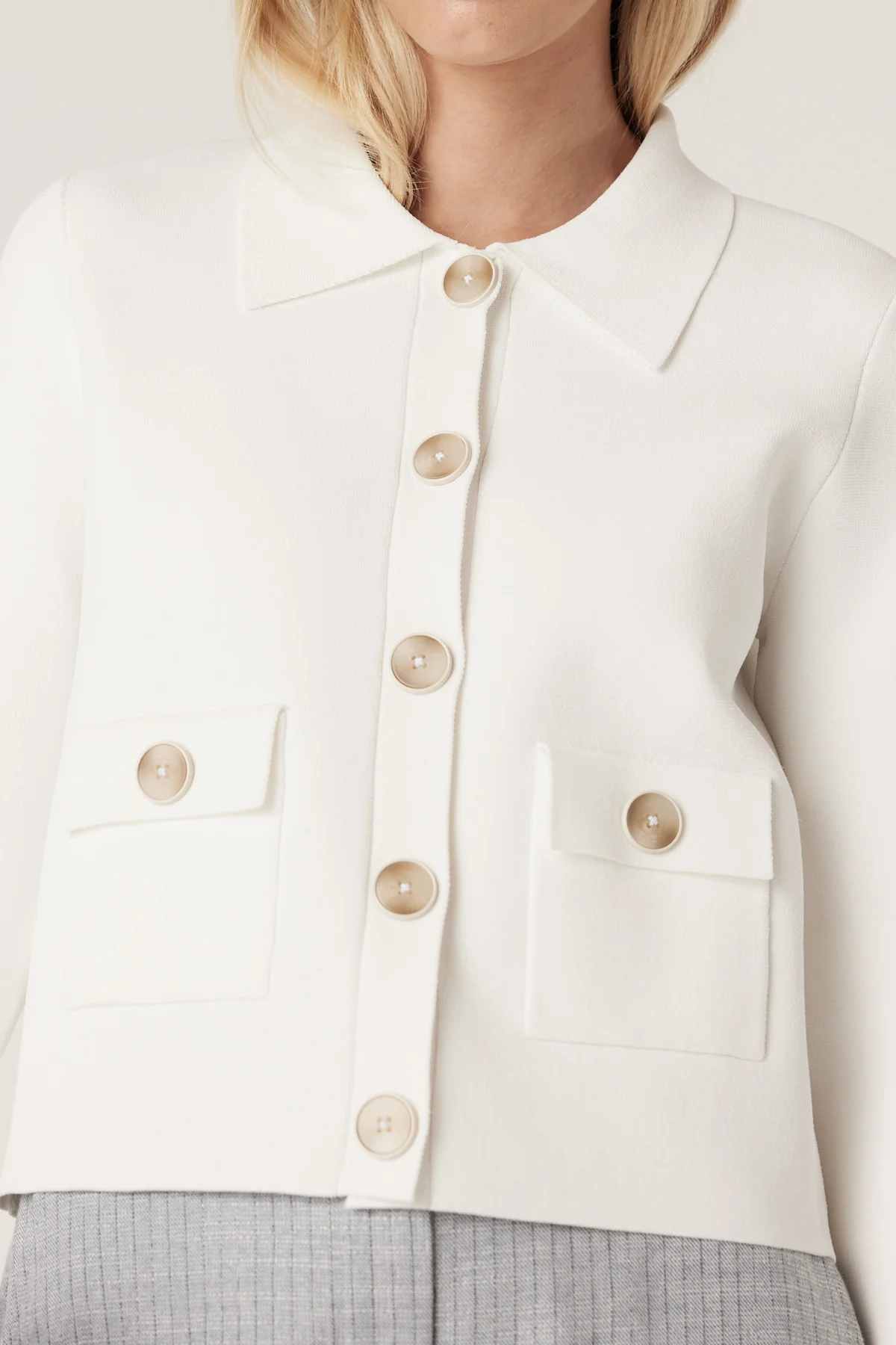 Villa Crepe Jacket - White - Image 7