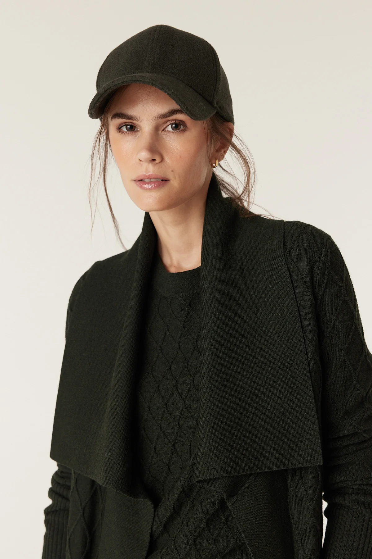 Wool Cashmere Cap - Moss