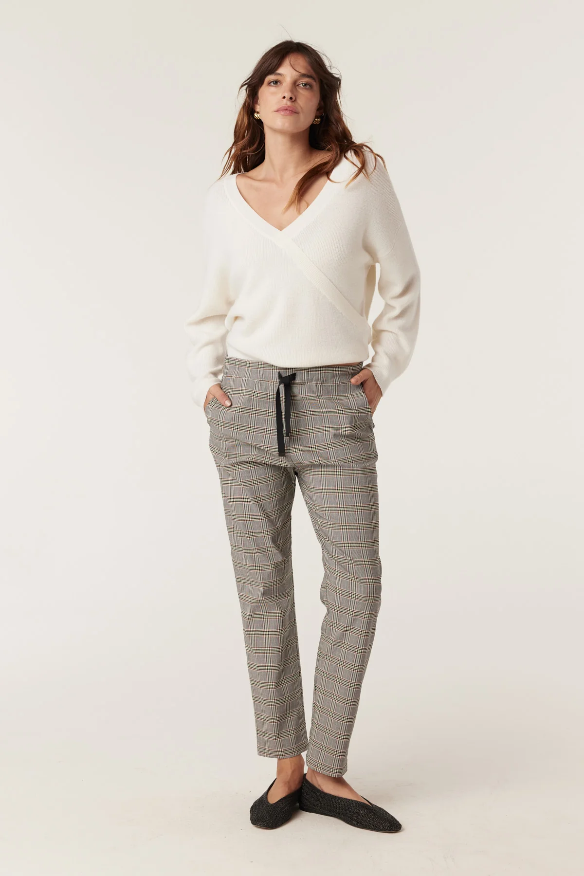 Zoe Check Jogger - Green Check
